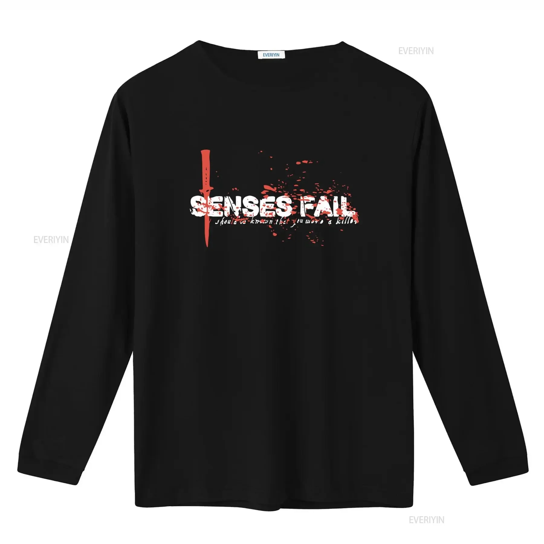 SENSES FAIL Emo Post Hardcore Band T Shirt with Bold Design and Blood Splatter Effect vintage Washed designer clothes fashion