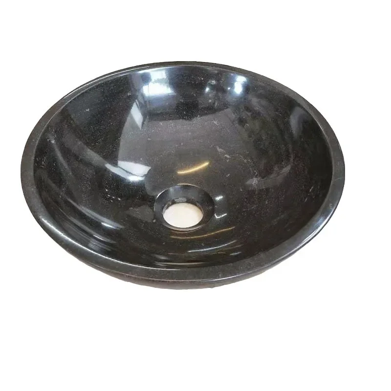 

35 points diameter marble, pocket countertop basin, Chinese bathroom stone round basin