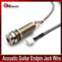 Cable Jack Endpin para guitarra acústica, conector Jack de 6,35 pines, enchufe de 3 pines