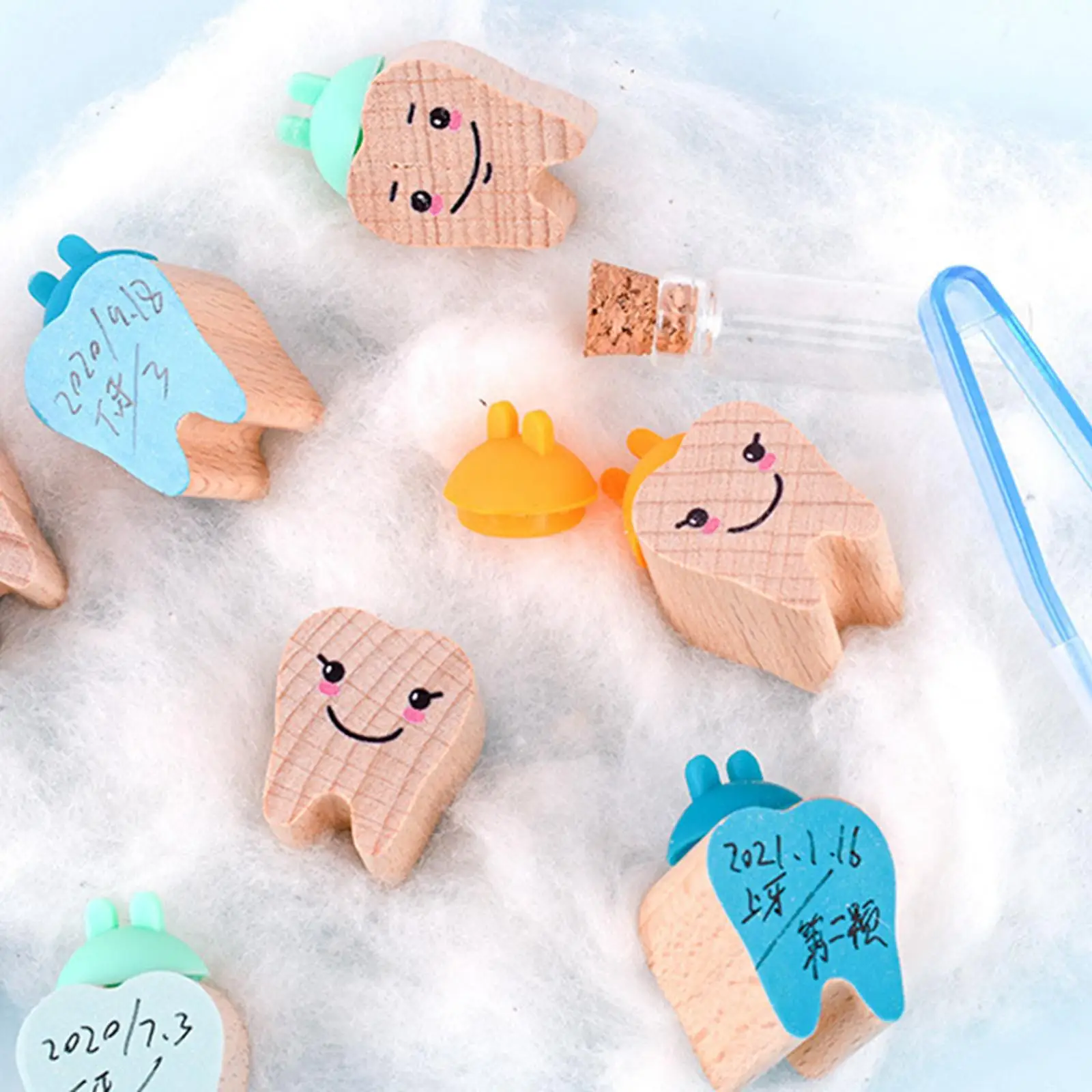 Baby Tooth Box Organizer Milk Teeth Wooden First Tooth Keepsake Storage Case