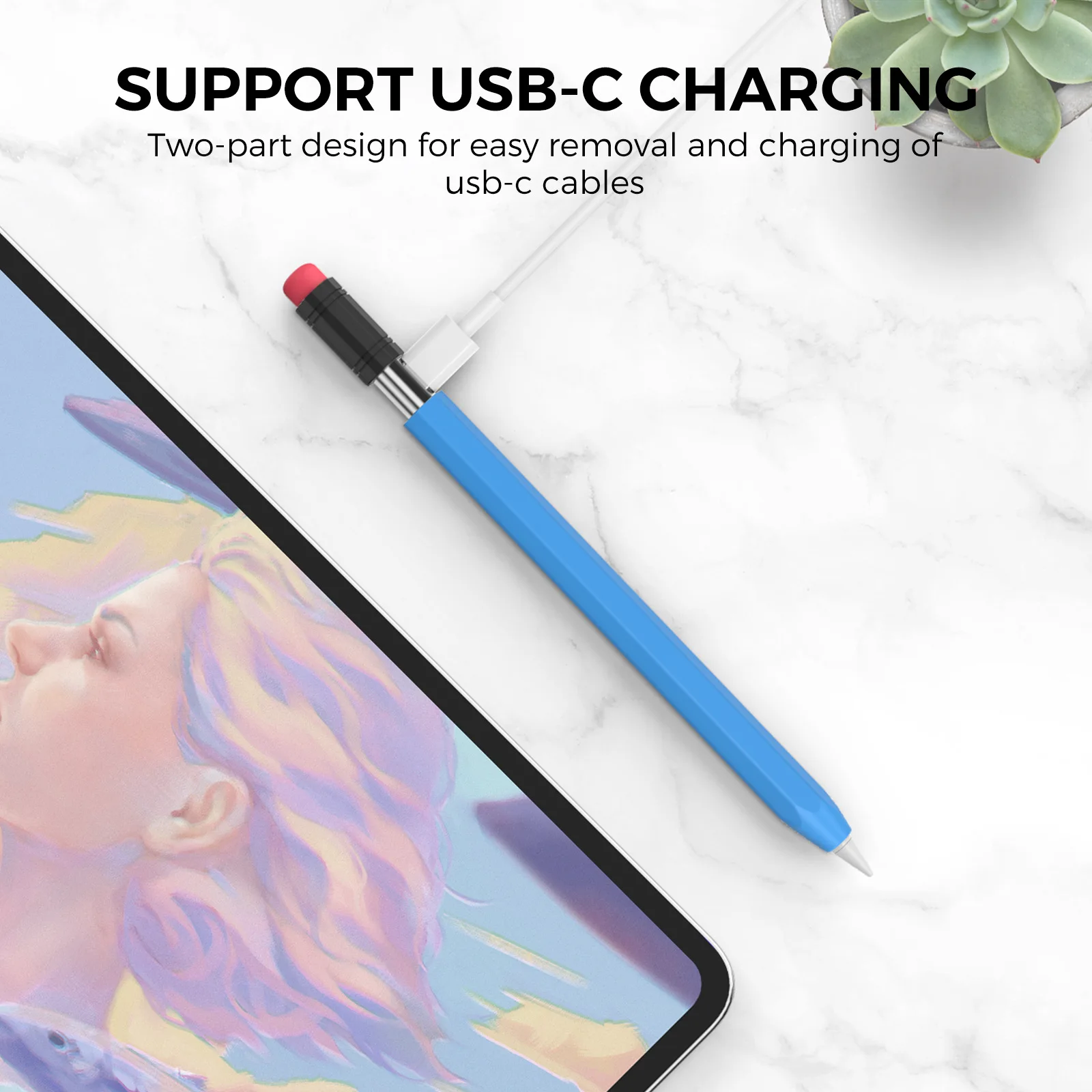 Hot Cap of a Pen Protective Cover For Apple Pencil 3 USB C Silicone Pen Grip Anti-slip And Anti-fal Protective Case For Pencil3