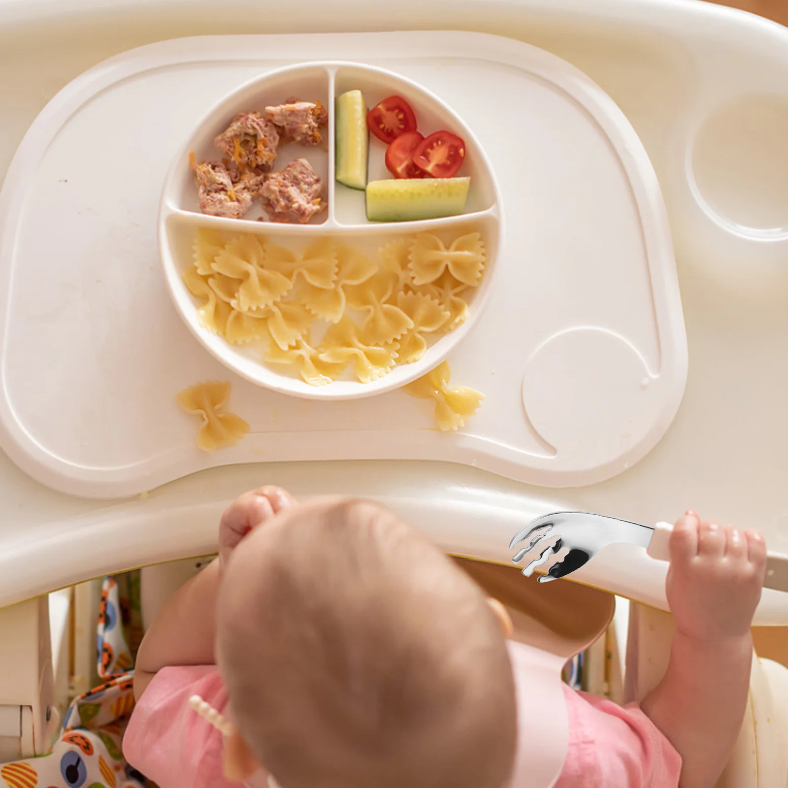 

6Pcs Child Utensil Accessories Stainless Steel Detachable Adaptive Fork Heads for Toddlers Easy to Clean Replacement Parts Kids