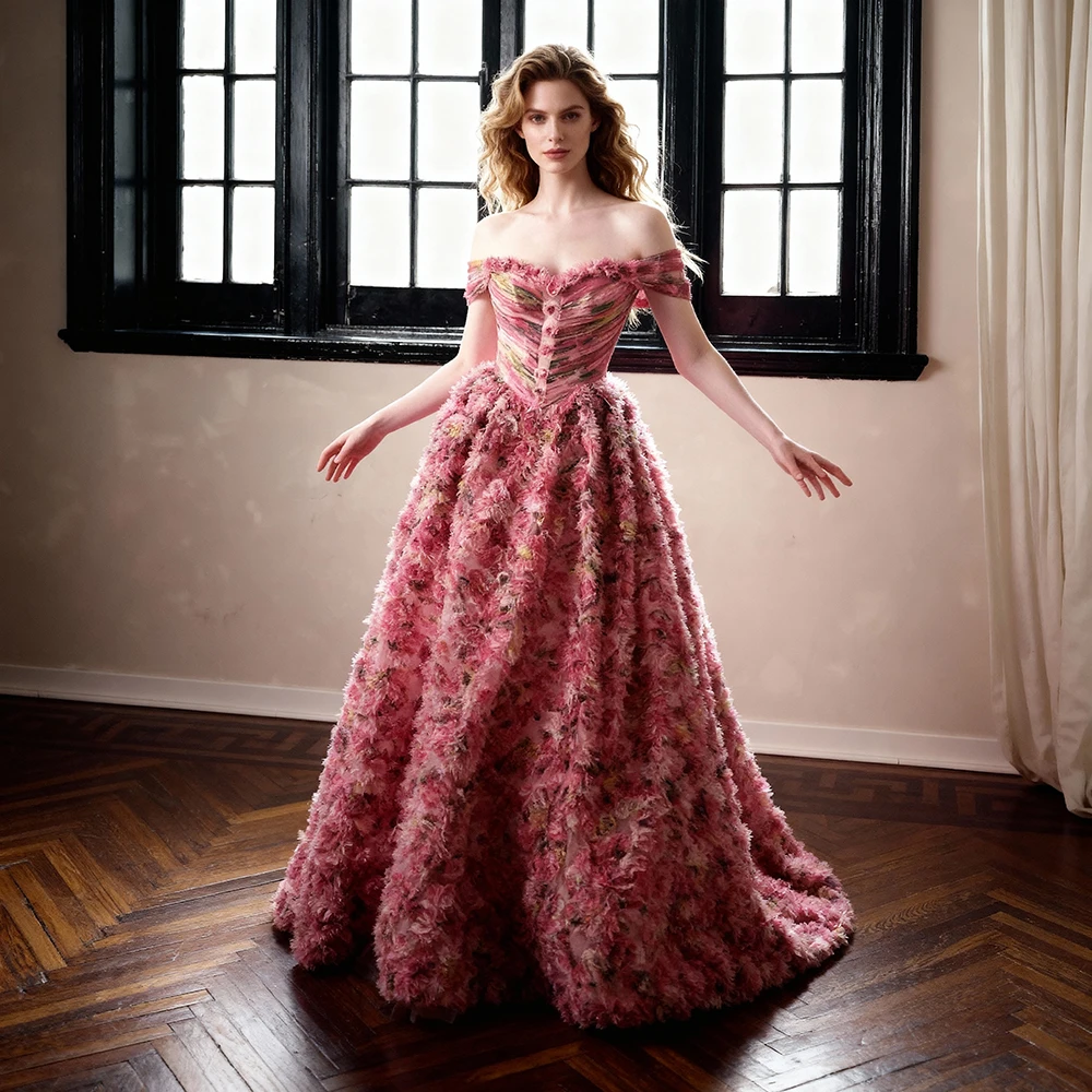 

Floral Wedding Dress Bride Dress Luxury Elegant Evening Dresses for Special Occasions Bespoke Occasion Dresses for Photo Shoot