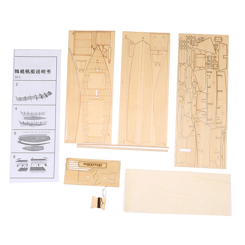 [GT] 1 peça 1:30 Filette modelo de barco à vela de madeira kit DIY montagem de navio decoração presente