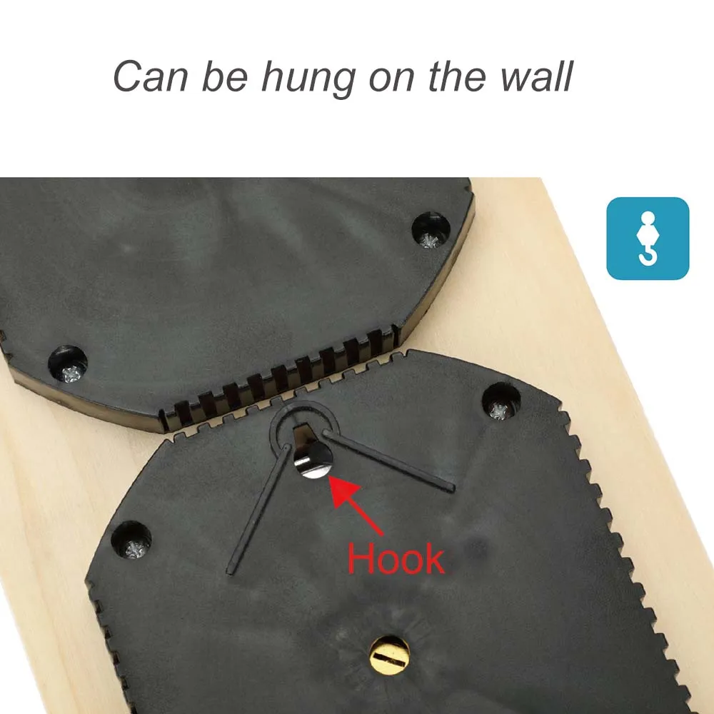 كيه تي 0 ~ 120 ° C ساونا مقياس الحرارة والرطوبة الخشبي سبا ميزان الحرارة 2 في 1 مقياس درجة الحرارة والرطوبة غرفة تبخير أداة منزلية