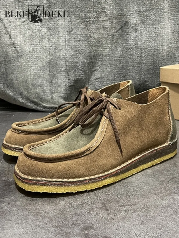 

Мужская повседневная обувь из натуральной кожи с квадратным носком, увеличивающая рост, разноцветная повседневная обувь, кроссовки ручной работы из коровьей замши на платформе со шнуровкой
