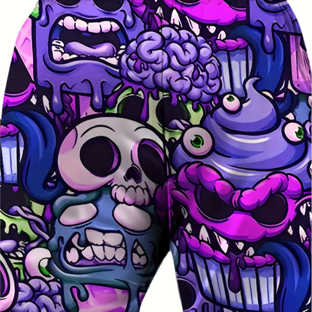 موضة الرجال 2026 Sweatpants الجمجمة المطبوعة ركض سليم صالح السراويل سراويل صالة غير رسمية مع جيوب الخريف الشتاء الشارع الشهير #6