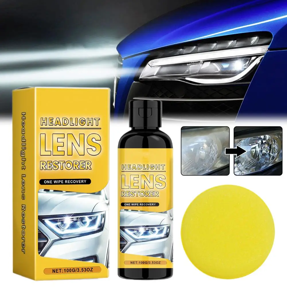 Płyn do polerowania reflektorów samochodowych, polimer, środek do czyszczenia reflektorów samochodowych, produkty do renowacji i naprawy aut, agent R5T4