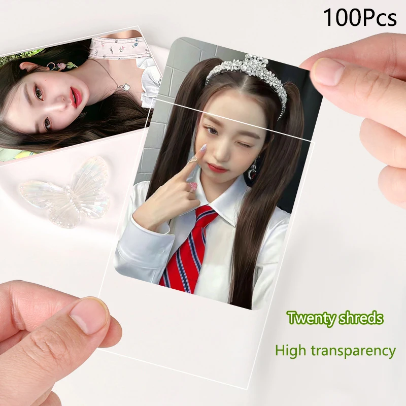 

100 шт. прозрачные прочные чехлы для карт премиум-класса, мягкие защитные чехлы, идеально подходят для хранения торговых карт и игровых карт