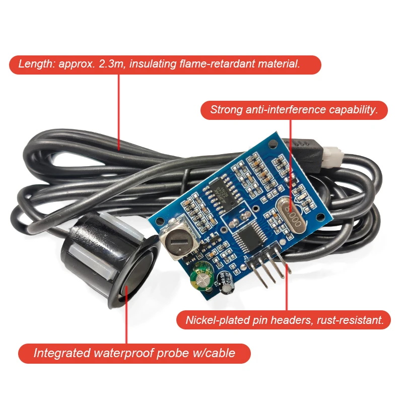 Waterproof Ultrasonic Sensor AJ-SR04T 20cm-600cm Distance Measuring Transducer Module for Arduino Obstacle Avoidance