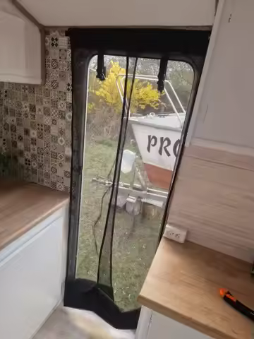 RV Slide Door Mosquito Fly Screens Net Caravan Entrance Entry Door Mosquito Net For Motorhome Caravan Insect Bugs Car Accessorie