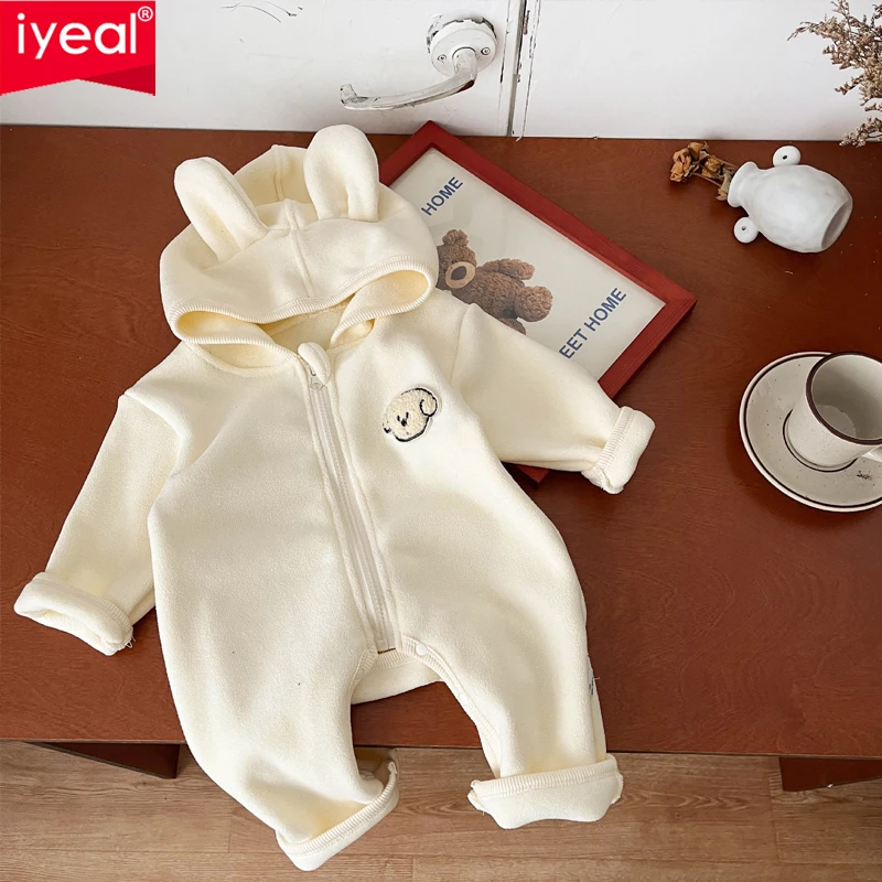 

IYEAL Newborn Baby Winter Warm Fleece Thicker Romper Soft Warm Fleece Jumpsuits for Girl Boy Clothes Outerwear