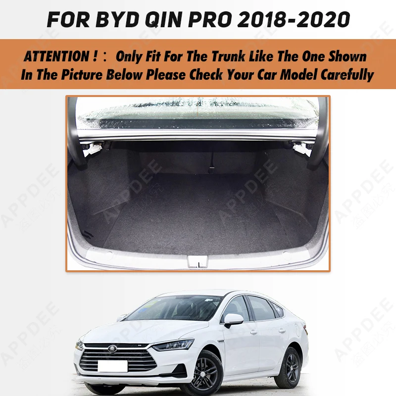 Auto Full Coverage Trunk Mat For BYD Qin Pro 2018-2020 19 Car Boot Cover Pad Cargo Liner Interior Protector Accessories