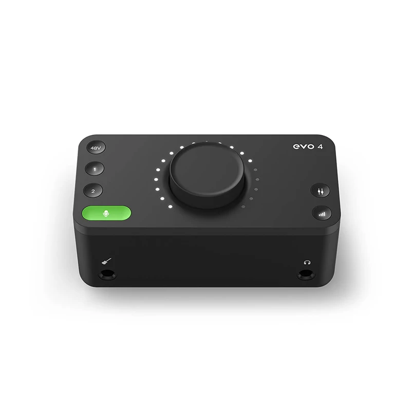 Kit de Grabación Audient EVO4, Interfaz de Audio USB Profesional, Tarjeta de Sonido, Paquete de Estudio para Producción Musical, Doblaje y Podcast