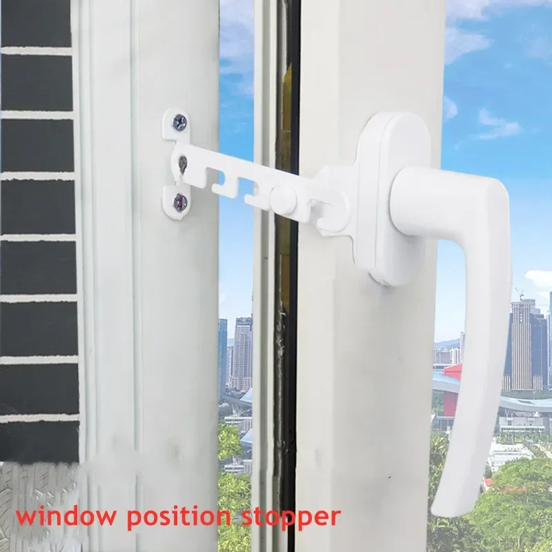 Adjustable Window limiter latch casement position Locator Wind Brace Sash door Blocking Latches stopper safety child Protecter