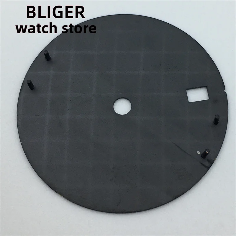 BLIGER new 29mm black watch dial with glow-in-the-dark NH34 GMT movement with 3 o \'clock crown 3