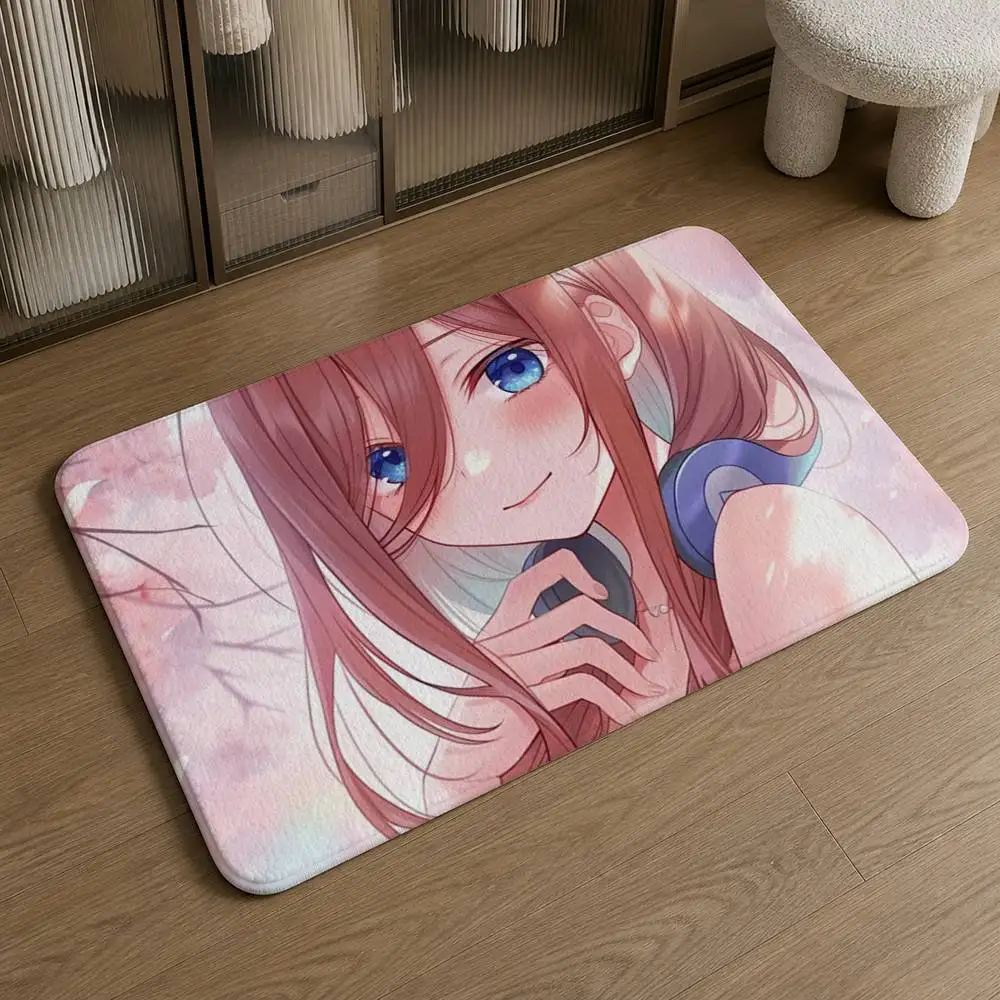 The Quintessential Quintuplets Romance Harem Anime  Pattern Soft Washable Non-Slip Doormat for Indoor and Outdoor Home Decor