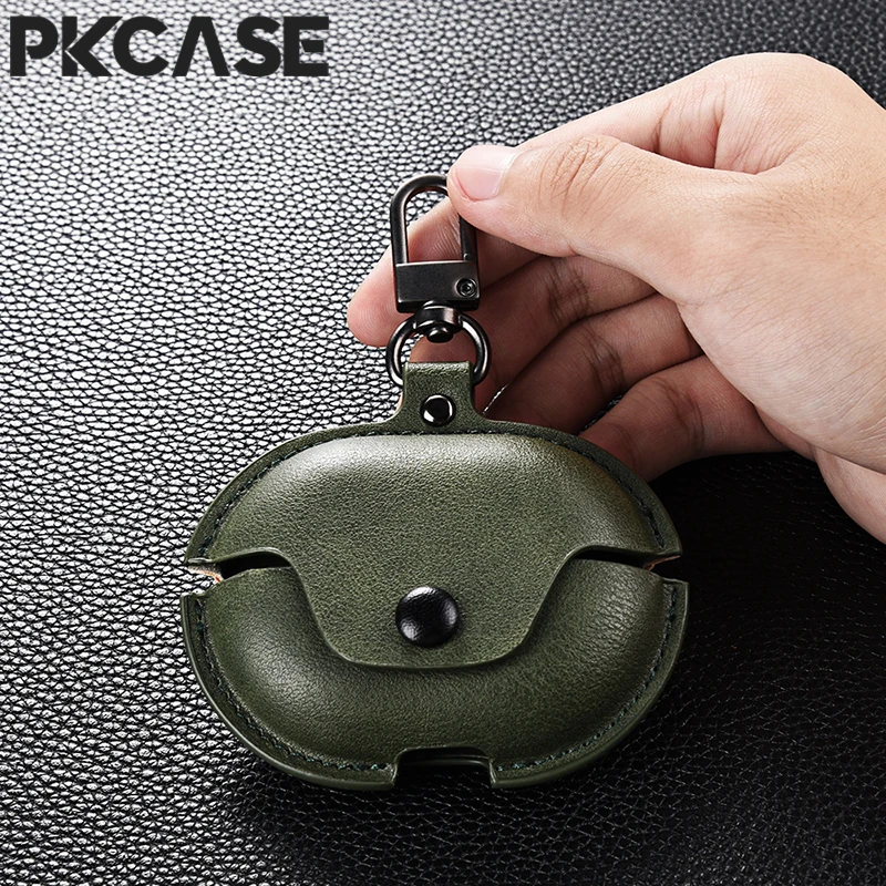 

PKCASE Shockproof Leather Earphone Case For Huawei Freebuds 6 5 4 Keychain Bluetooth Headphone Cover For Freebuds 6i 5i 4i