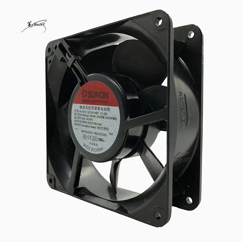 

+New 12cm ForBrand original a2123-hbt (7). Gn.155 220V 12038 220-240V 12W cooling fan plug-in fan 120*120*38MM
