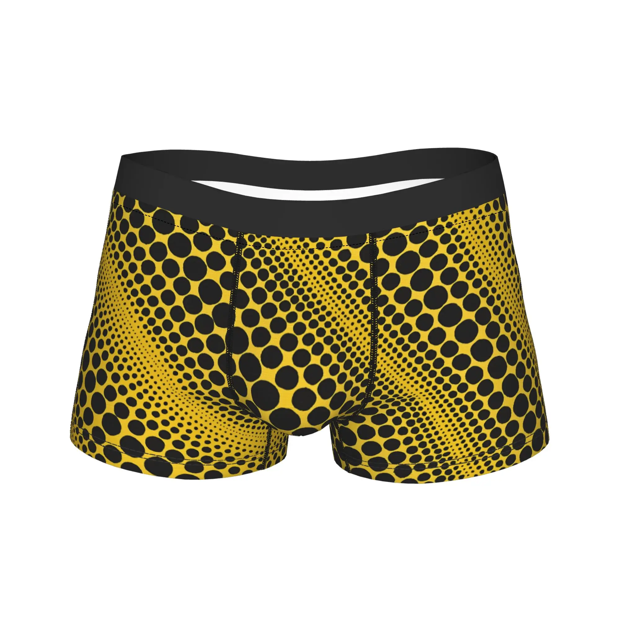 Man Y-Yayoi Kusama Pumpkin Long Underwear  Funny Boxer Briefs Shorts Panties Male Soft Underpants Plus Size