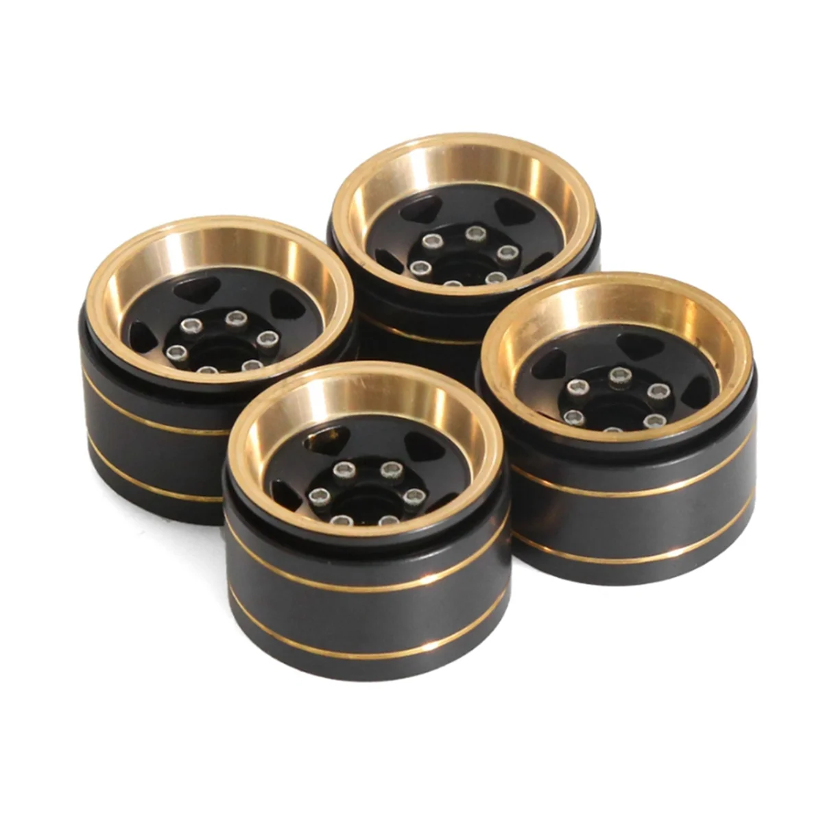 

4pcs 1.0 Brass Wheel Hub for 1/18 TRX4M SCX24 FCX24 RC Car Upgrade Parts