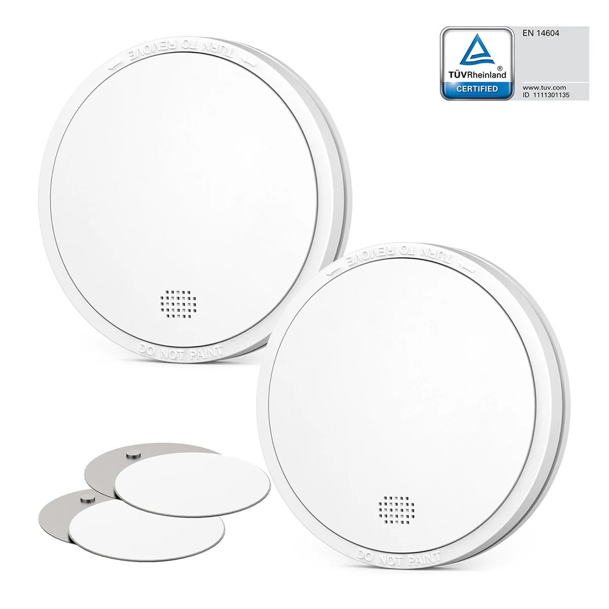 CHZHVAN Smoke Alarm 85dB volume, 10 years battery Fire Detector Alarm comform with EN14604 standard, for RV Car Smoke Detector