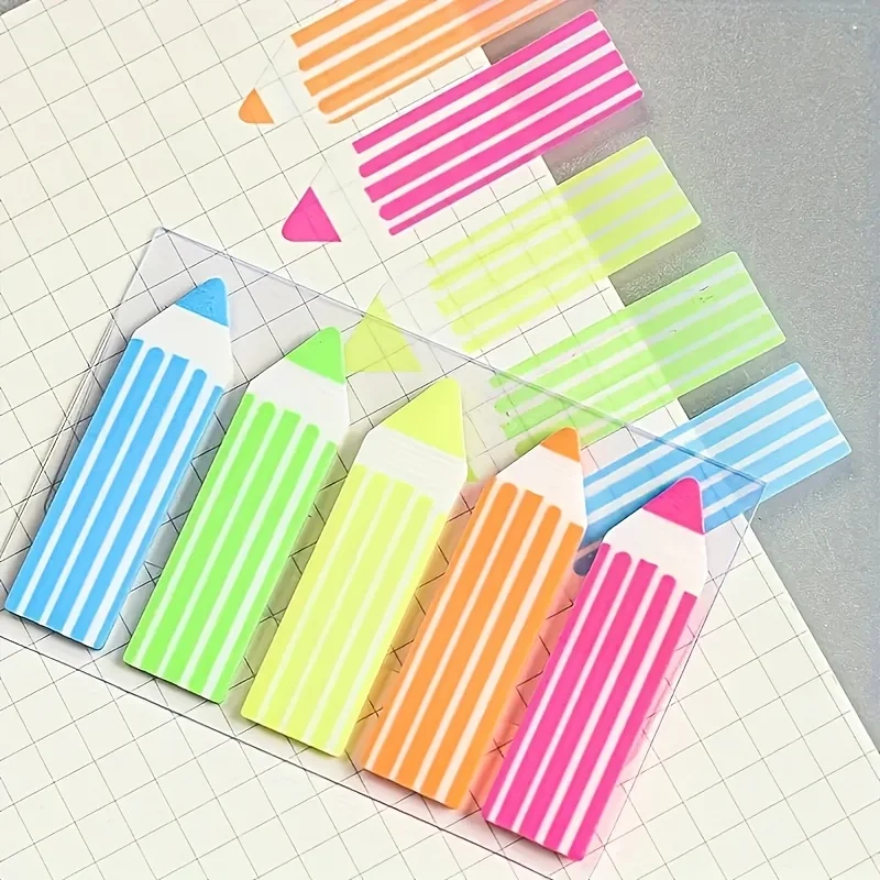 Pencil-Shaped Colorful Sticky Notes, Multifunctional Decorative Memos for Reminders, Planning & Organization, Home Essentials