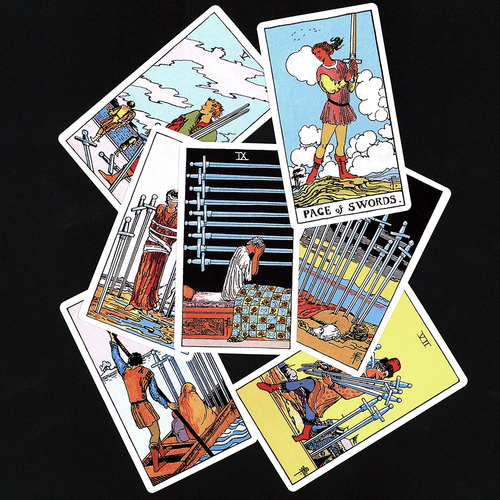 Cartes de tarot avec guide pour débutants, cartes de grande taille, The Rider Ination, 12cm x 7cm