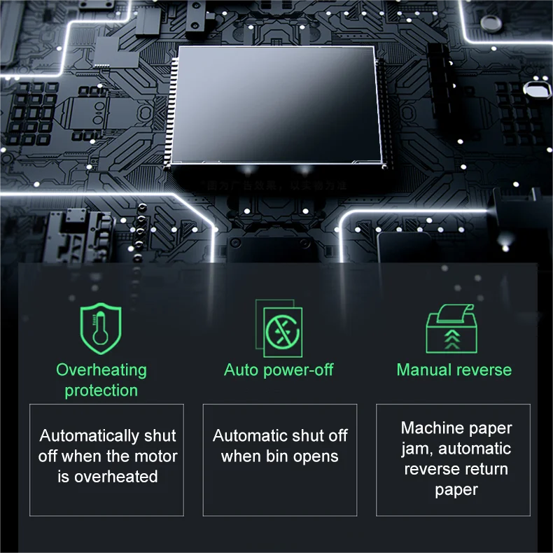 A3 P-5 Industry آلة تقطيع الورق الثقيلة 130L مايكرو قطع بطاقات الائتمان CD 25 ورقة مناسبة لتقطيع البنك الحكومي غير توقف #5