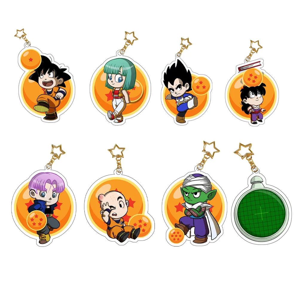 Dragon Ball Anime Son Goku Schoolbag Key Chain Cartoon Vegeta Knapsack Backpack Pendant Piccolo Single Shoulder Bag Accessories