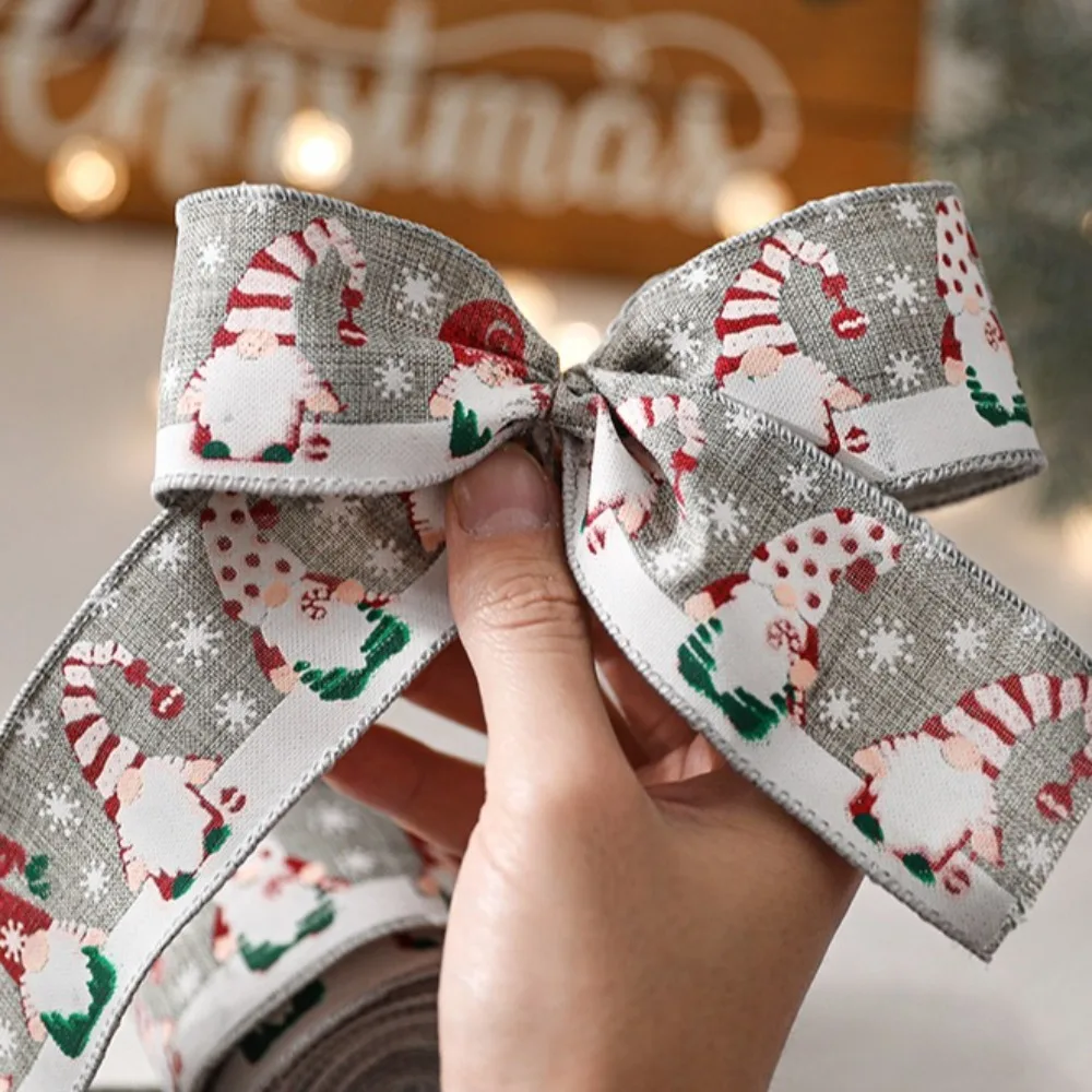 Weihnachtsschleifen, Weihnachtsmann, Stoffband, klassische Verpackung, Weihnachtsband, Weben, Geist, Schneeflocke, Weihnachtsbaumband, Party-Dekoration