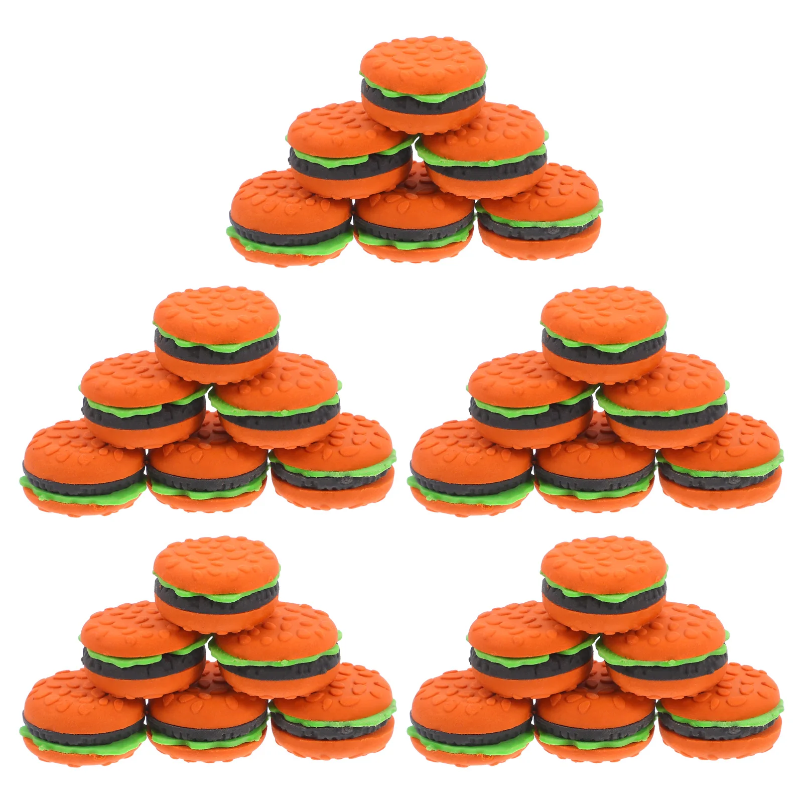 

30 Pcs Hamburger Eraser Aesthetic Erasers Classroom Cartoon Cool for Student Tpr Cute