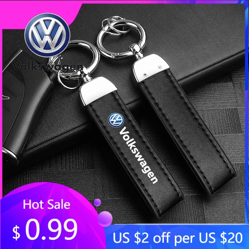 

Кожаный брелок для ключей с эмблемой для автомобилей VW Volkswagen Jetta MK5 Golf, Tharu, R-Line, GTI, R, Tiguan