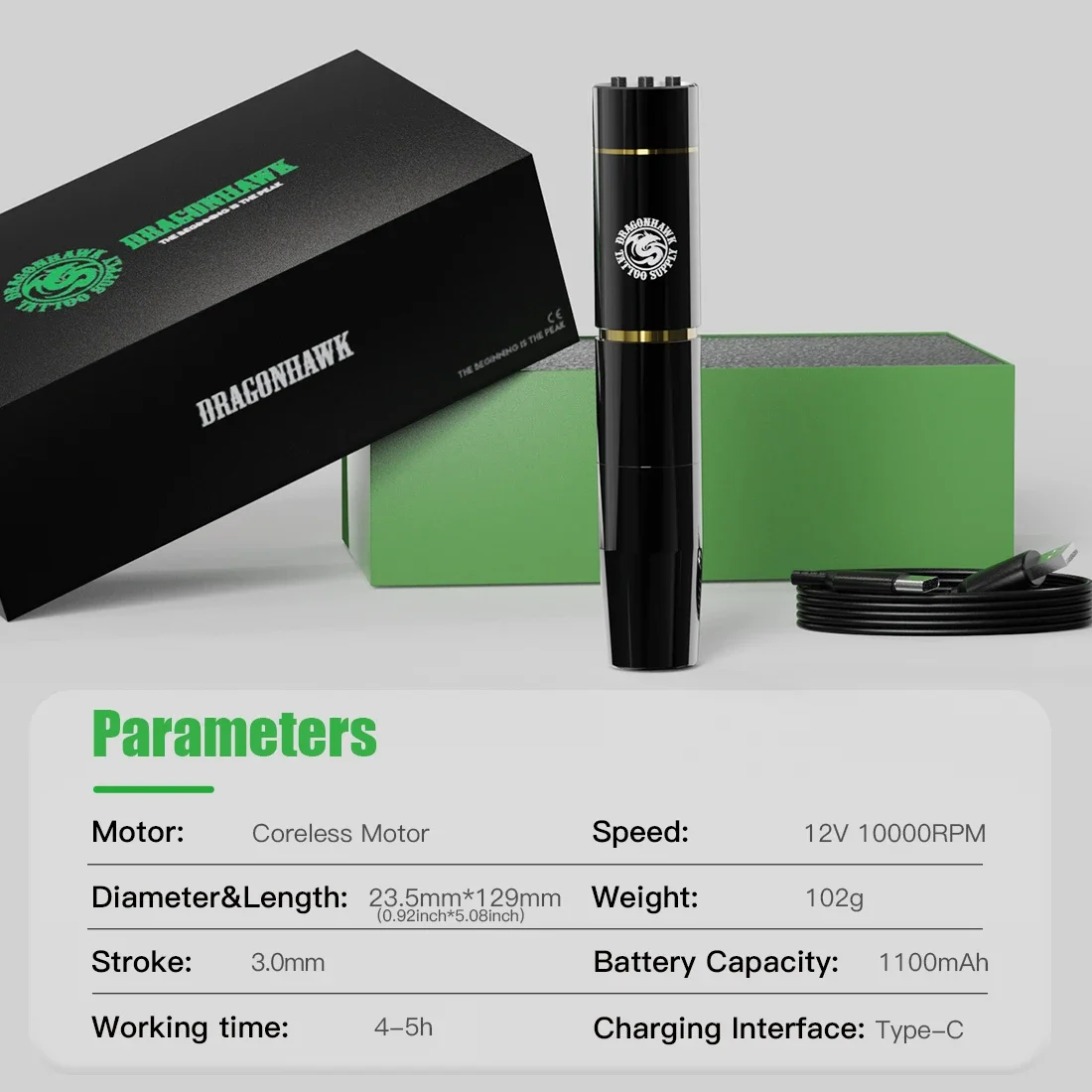 NEW 드래곤호크 마스트 타투 머신 로터리 펜 영구 메이크업 SMP