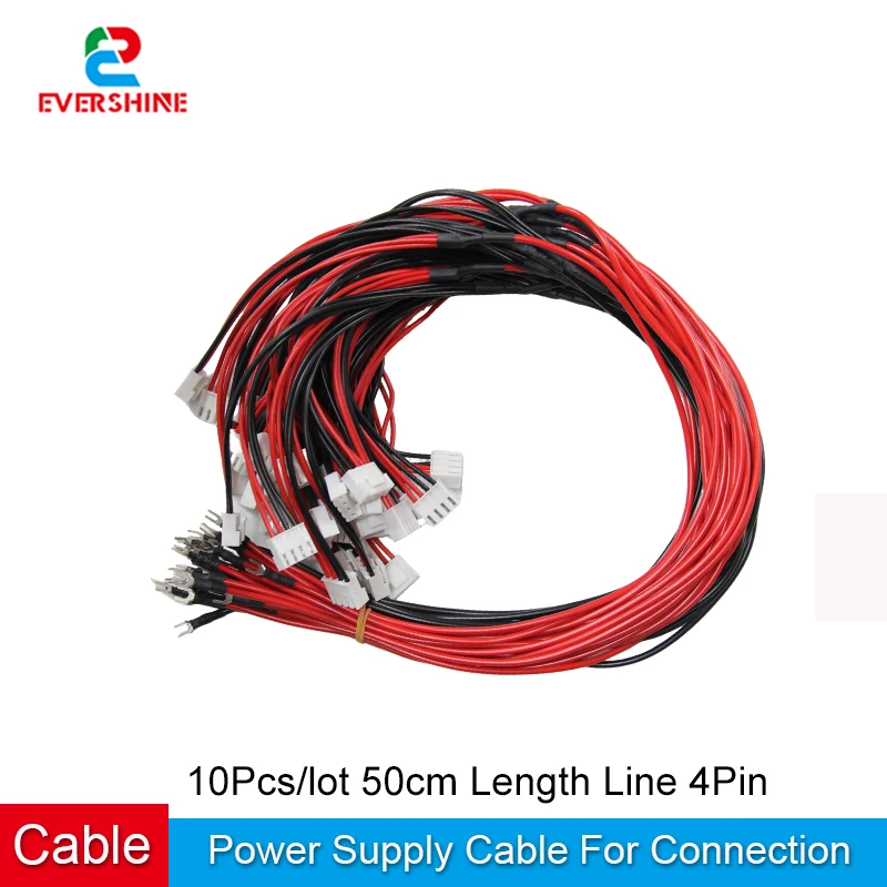 10pcs/lot Pure Copper 55cm 4pin Power Supply Cable /LED Power Wire for Outdoor /Indoor LED Display Module P2 P3 P4 P5 P10