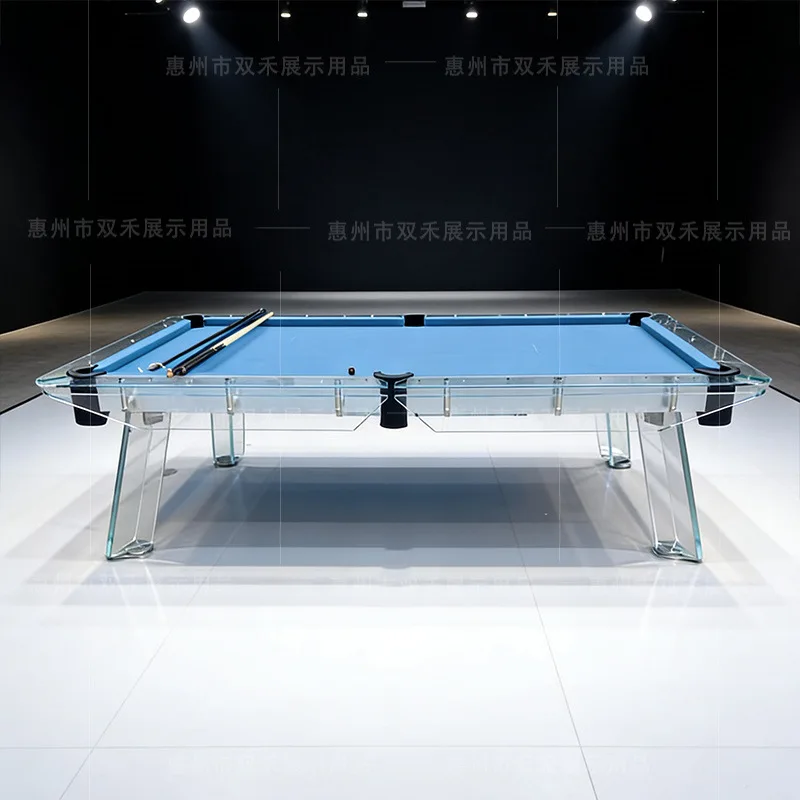 Billiard Table Glass, High-End Transparent Crystal for Club and Entertainment, Luxury Pool Table Top, Clear Glass Surface
