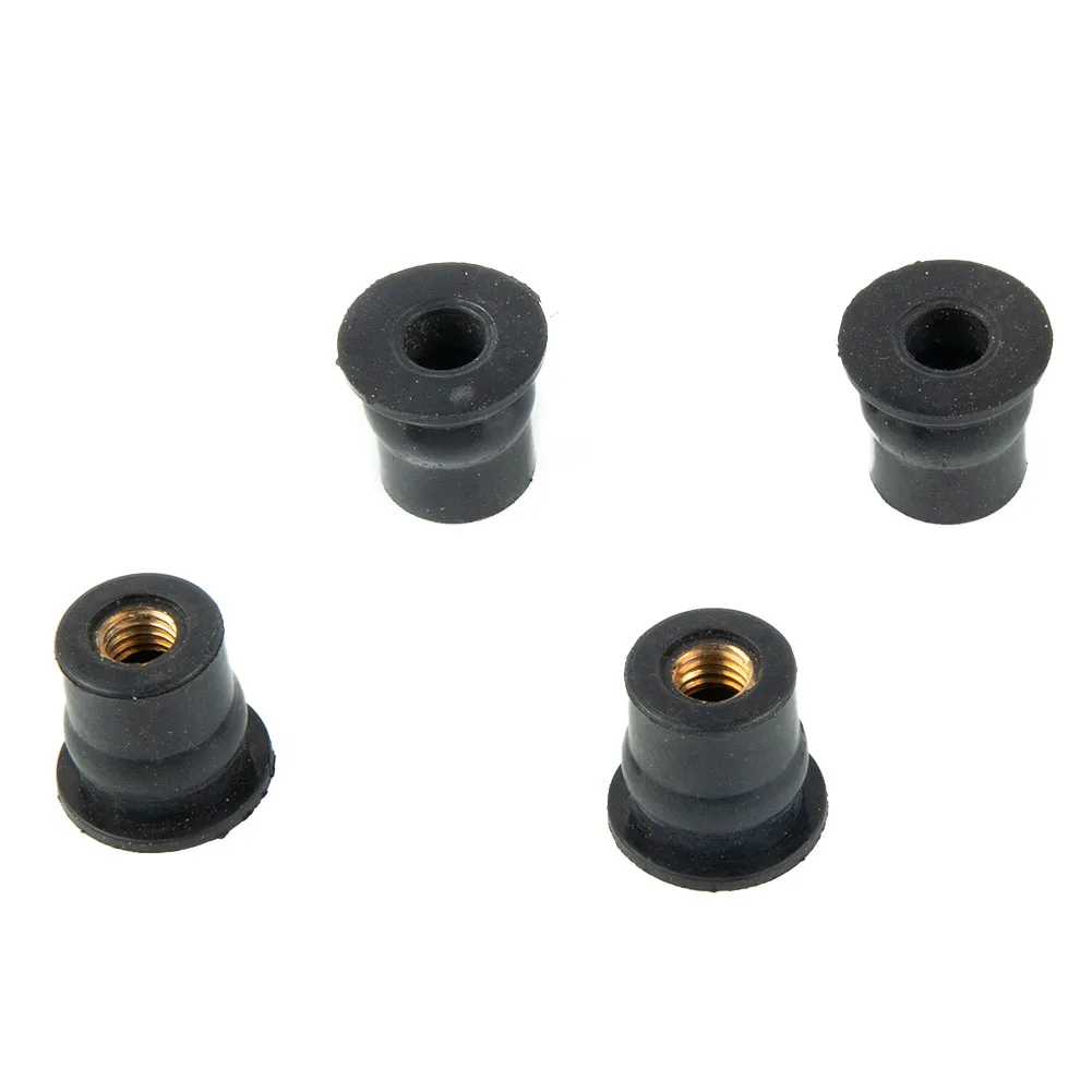 Motorcycle Windshield Rubber Mounting Hardware 10PCS M6 for Vibration Reduction and Panel Fixing on Motorcycles and ATVs
