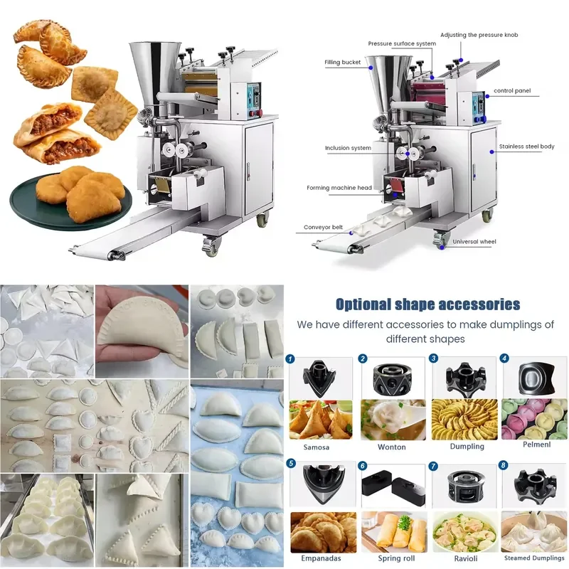 Automatic Industrial Empanada Samosa Pie Forming Folding Machine Large Dumpling Maker Simulator for Small Business