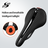 Wildside 3D Printed Triathlon TT Bike Saddle Taillight Carbon Fiber Hollow Comfortable Breathable MTB Gravel Road Bicycle Seats