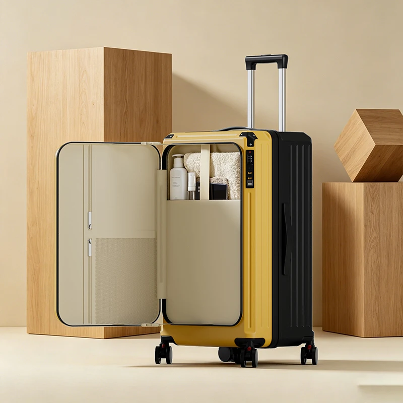 Side-Opening Lid Carry-On Luggage with Five Wheels and Scalable Luxury Suitcase for Travel 24/26/28/30 inch Luggage Carrier 2026