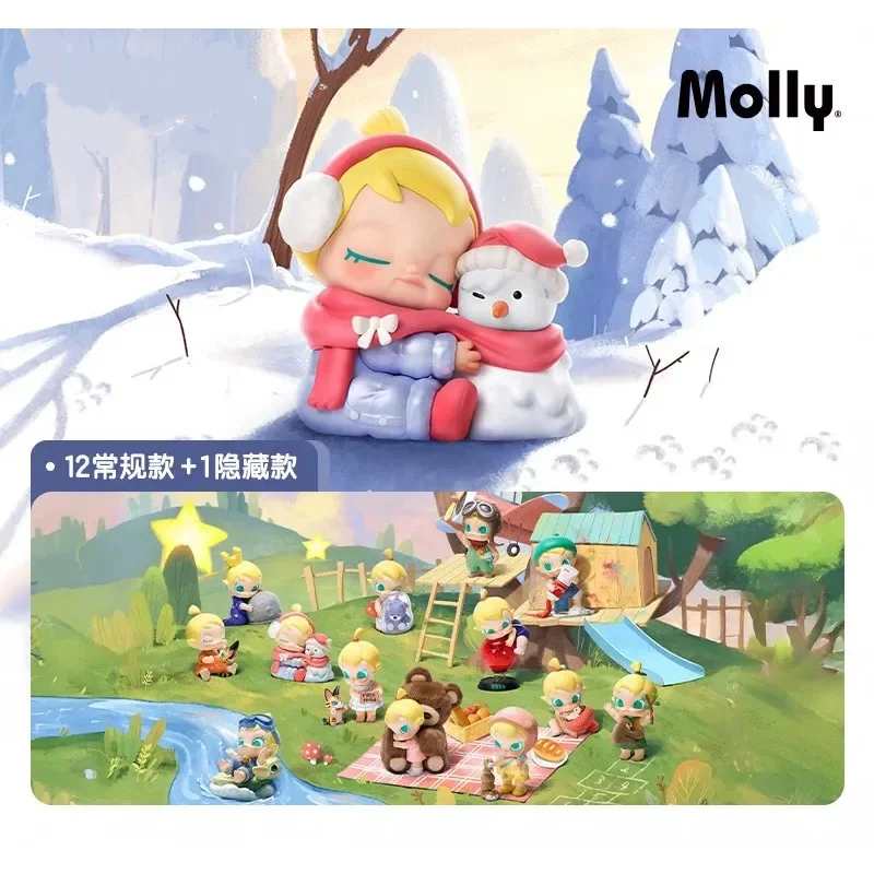 New Genuine Blind Box Baby Molly Hug Exploration Plan Series Vinyl Face Molly Bjd Doll Kawaii Toys Collection Surprise Kids Gift