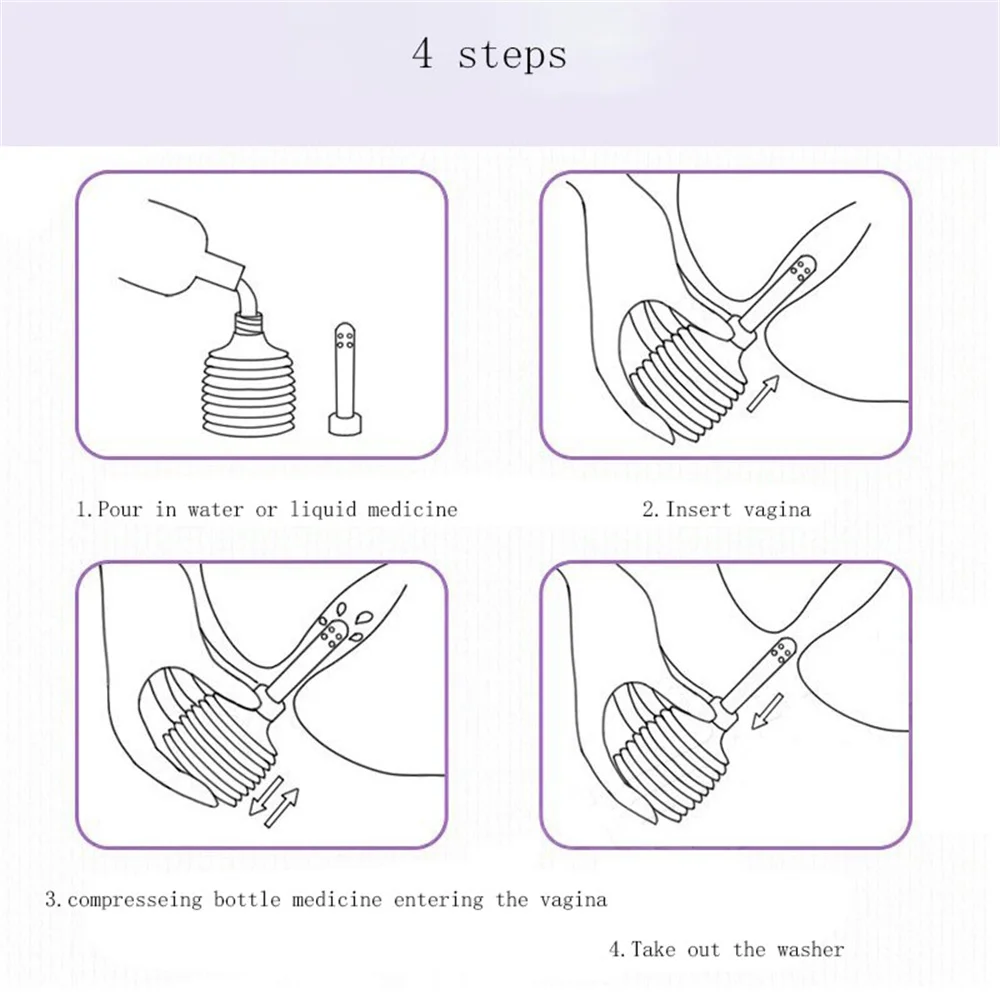 100ml Reusable Medical Vaginal Irrigator Retractable Vagina Anal Douche Feminine Hygiene Enema Cleaner PVC Rectal Syringe