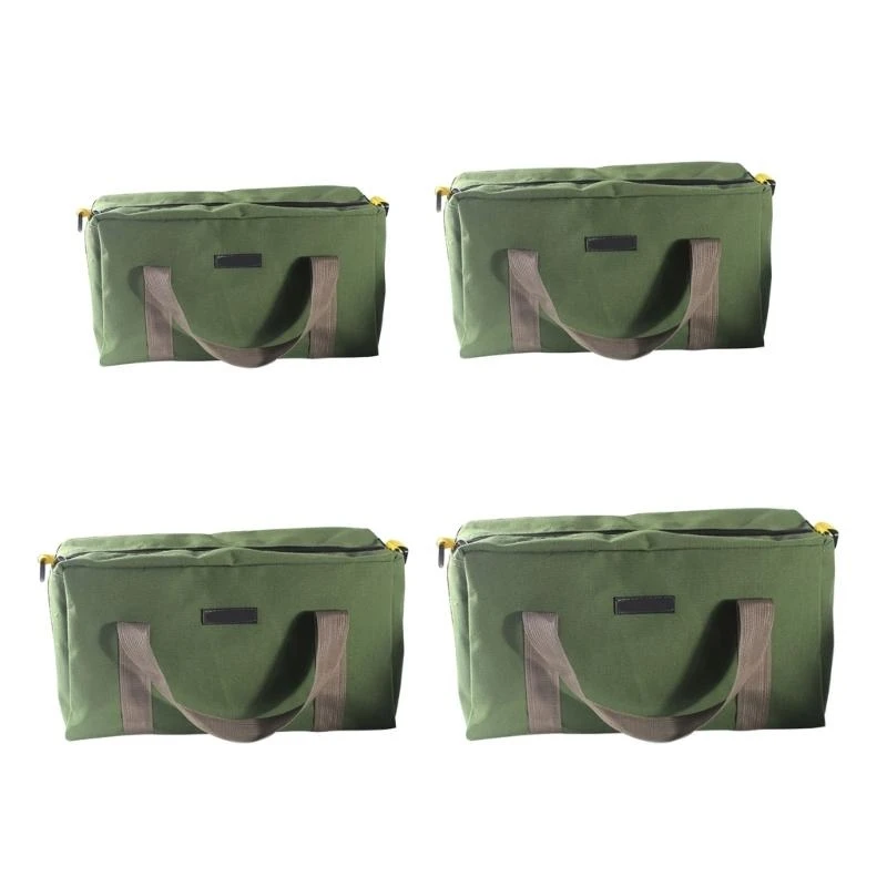 

652F Large Capacity Handbag Tool Storage Bag Power Tool Organizers Pouches Heavy Duty Canvas Tool Bag Wide Mouth Tool Bag