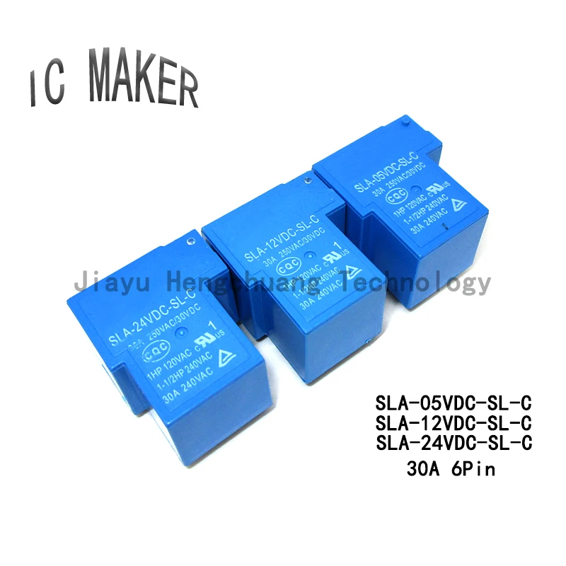 Original power relay SLA-05VDC-SL-C SLA-12VDC-SL-C SLA-24VDC-SL-C 30A 6-pin set conversion T90