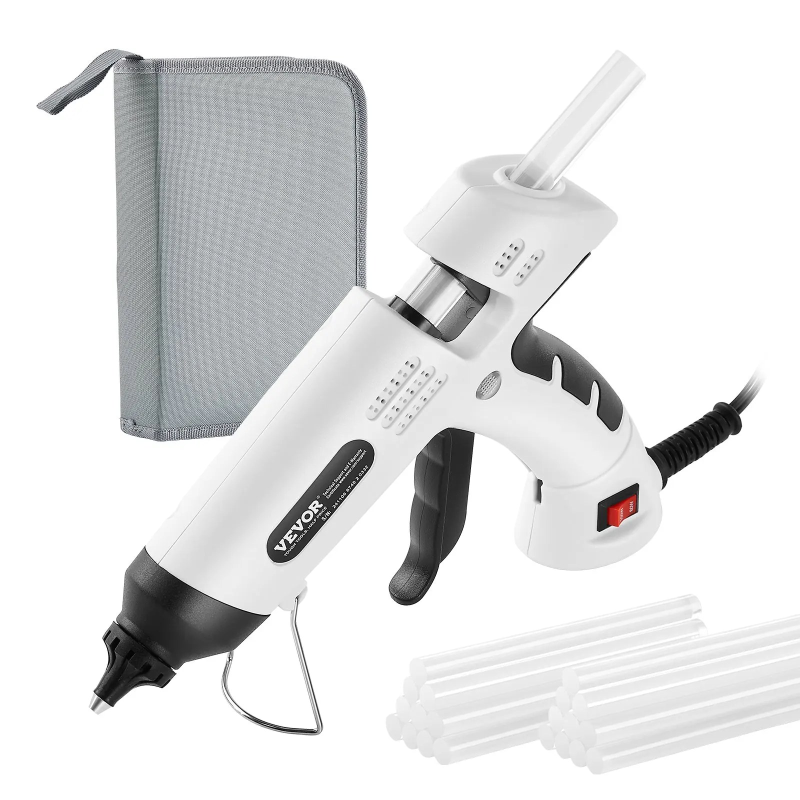 Hot Glue Gun,  Dual Power, Mini Hot Glue Gun With 20 Premium Glue Sticks And Oxford Cloth Bag