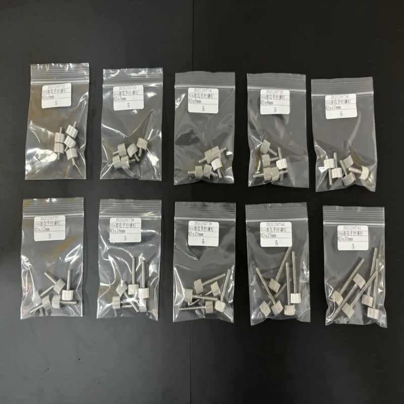 Gb836 M2 M2.5 M3 M4 304 Stainless Steel Thumb Screws Flat Round Knurled Manual Adjustment Screws Thumb Bolts