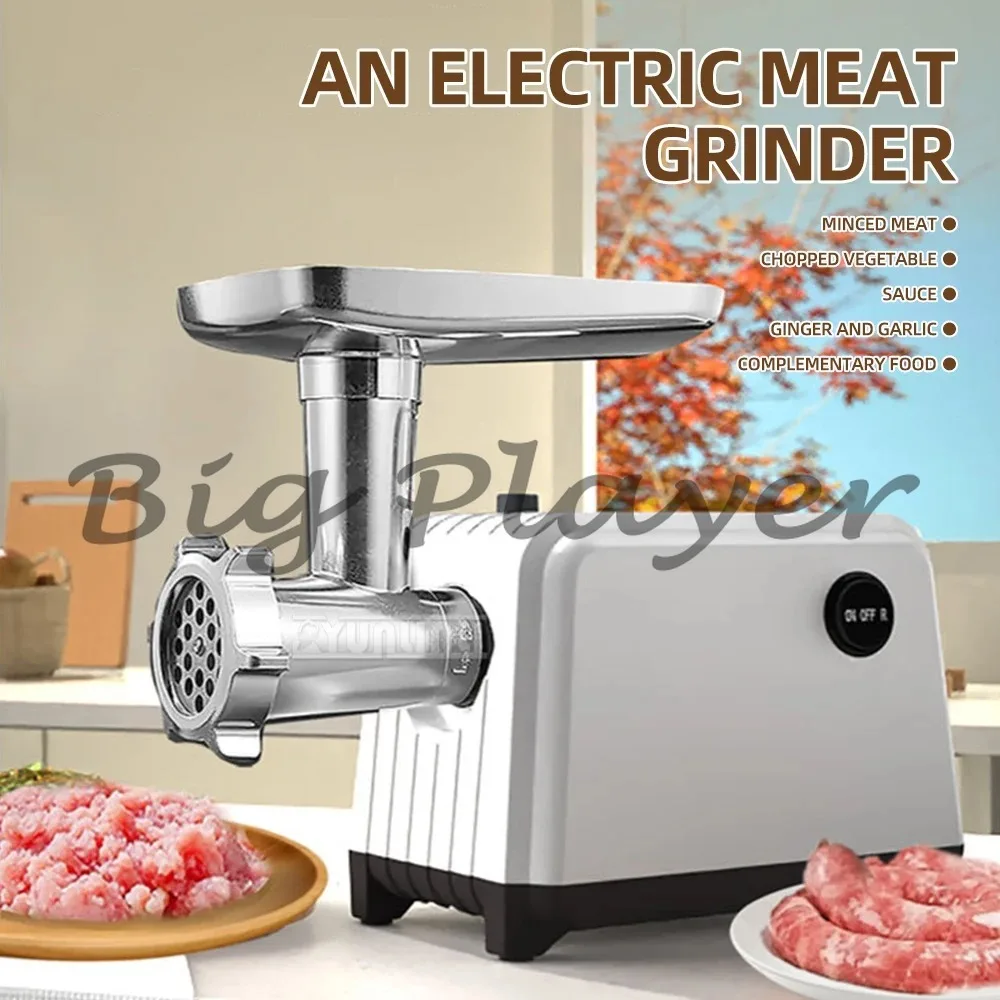 Electric Meat Grinder Automatic Sausage Stuffer Maker Powerful Kitchen Meat Processador