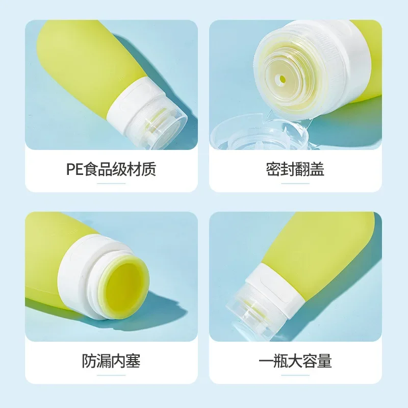 1 stks Reizen Draagbare Siliconen Hervulbare Fles Shampoo Body Wash Huidverzorgingsproducten Lege Flessen Druk Type Reizen Essentials