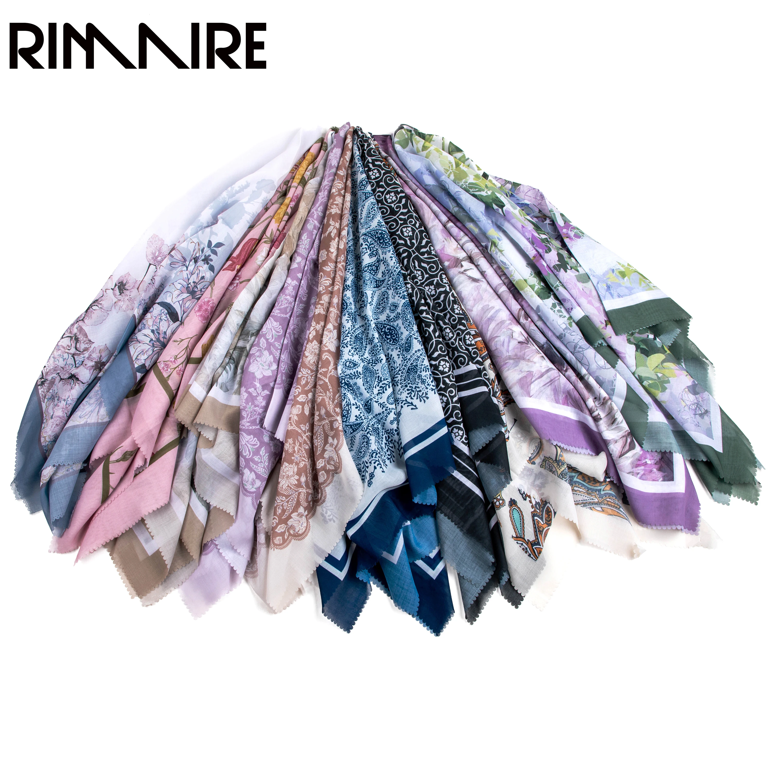 

RIMAIRE Women's Breathable Soft Printed Pattern Square Scarf 110*110cm Unlock Endless Styling Possibilities.