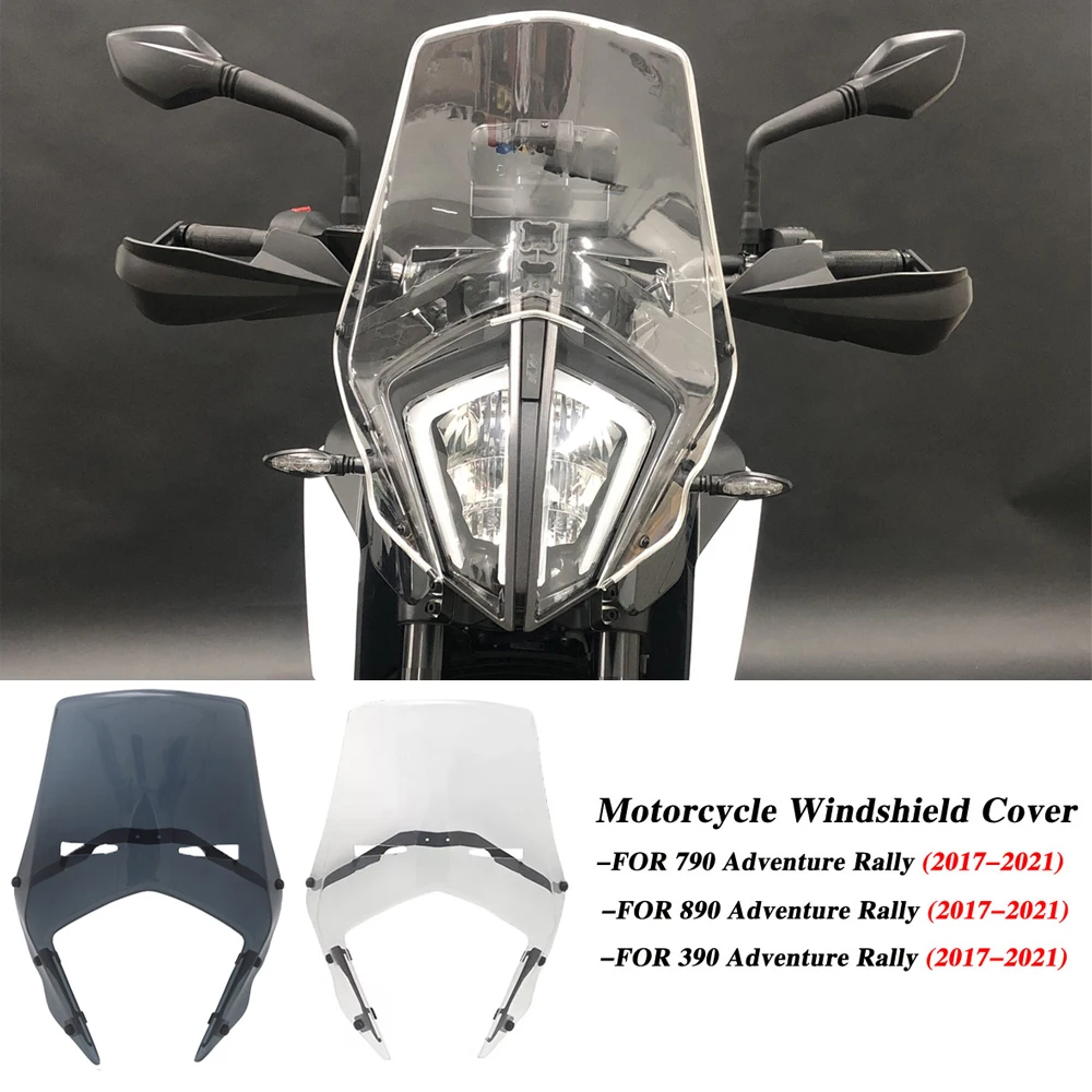 Motorcycle Windshield Windscreen Accessories Double Bubble Acrylic Cover For 390 Adventure Rally 2017-2021 2018 2019 2020